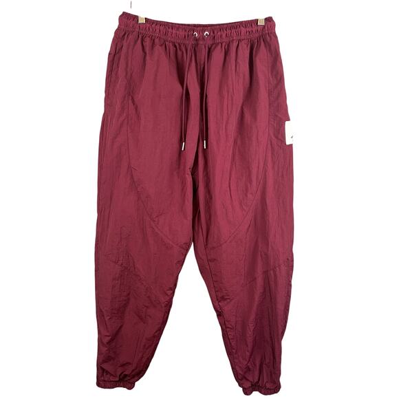 Air Jordan Windbreaker Pants Mens XL Burgundy Maroon Repel Mesh Lined Drawstring - Picture 1 of 16